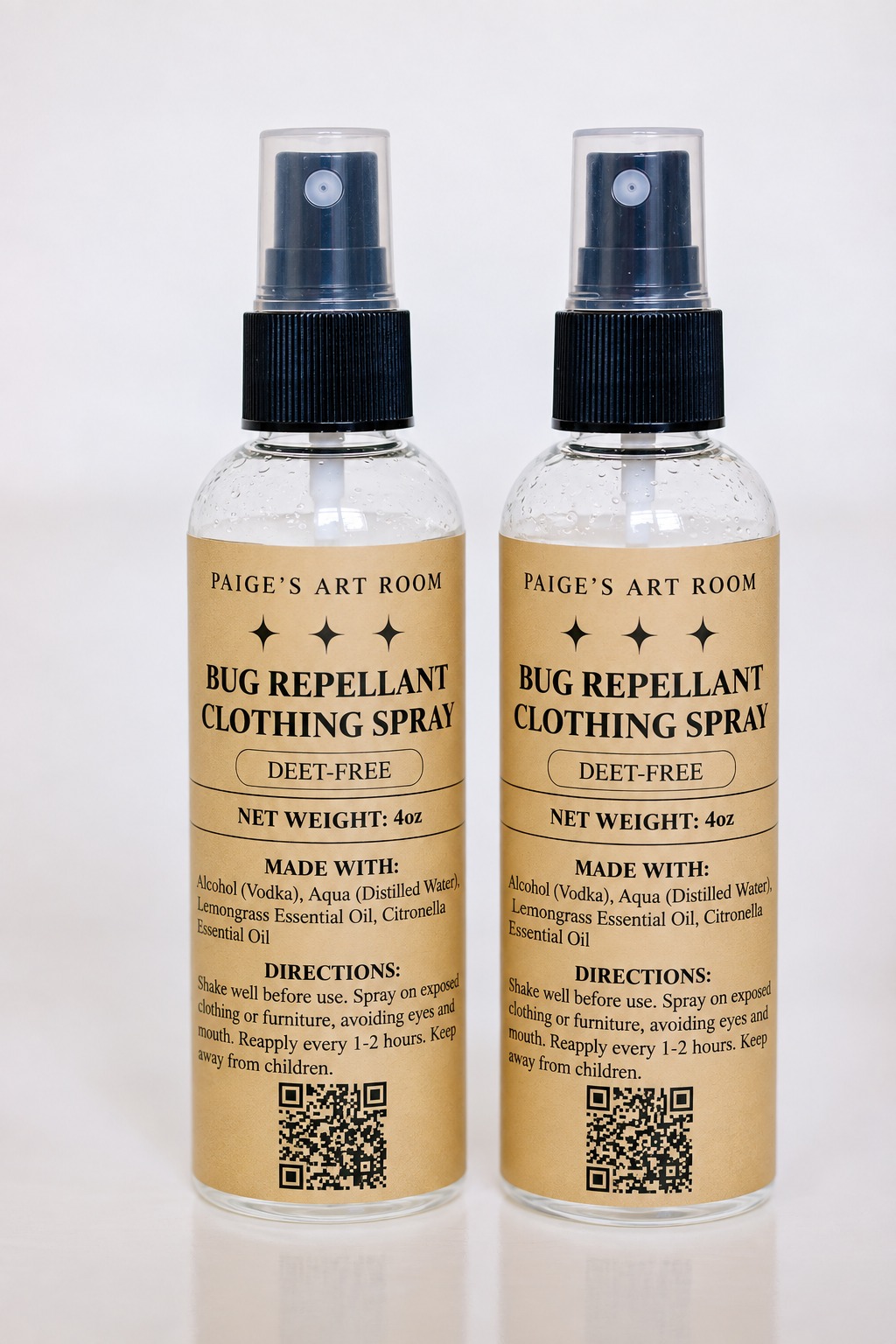 DEET-free bug repellent clothing spray from Paige’s Art Room